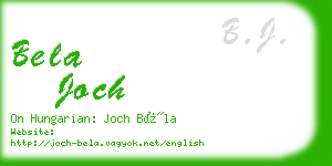 bela joch business card